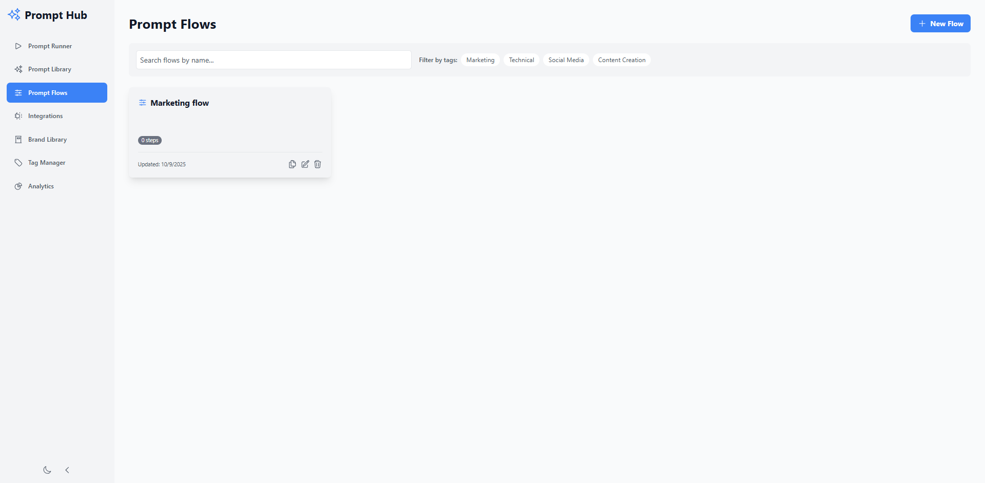 Prompt Flows Editor