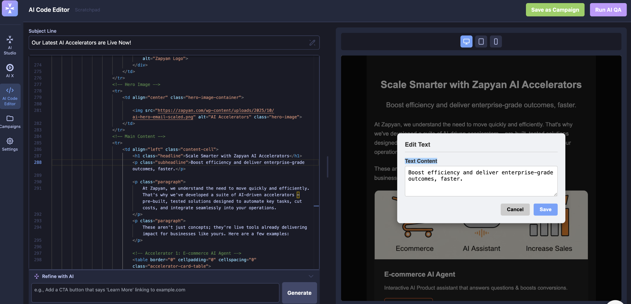 AI-Powered Creation & Editing