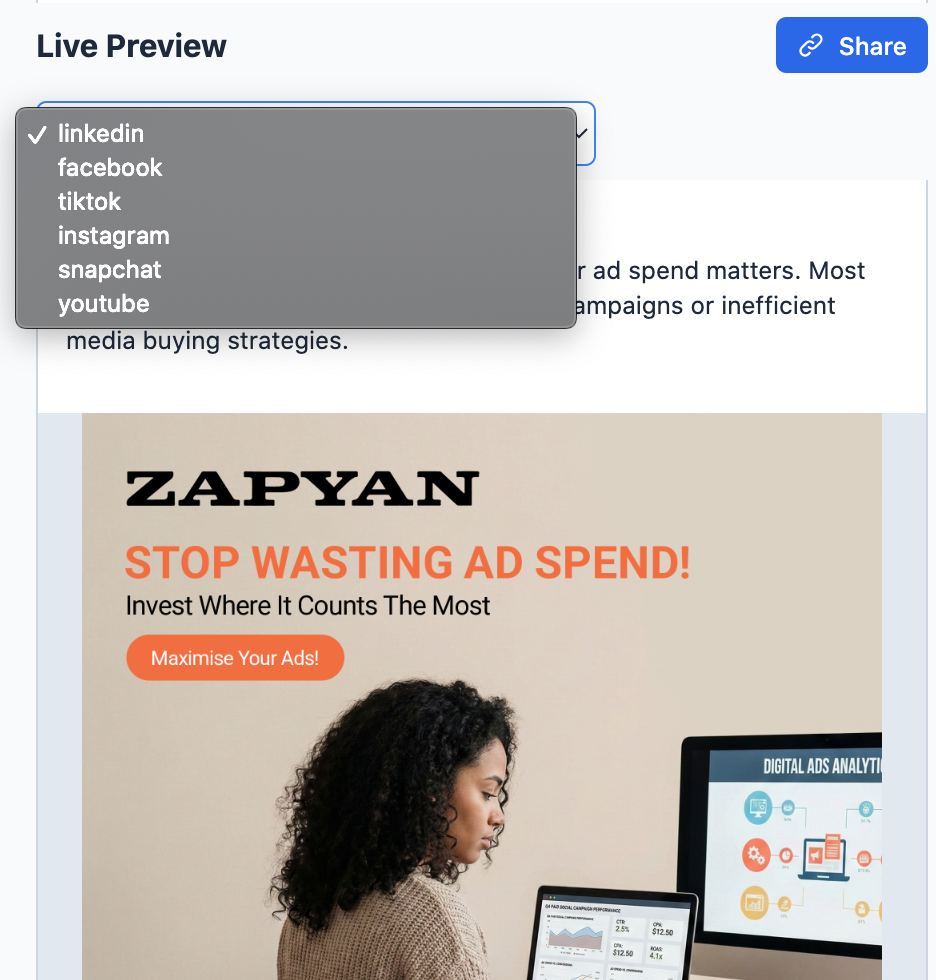 Live Multi-Channel Preview