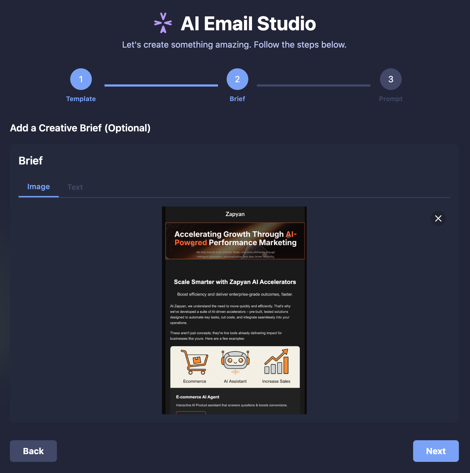 Step 2: Provide Your Brief